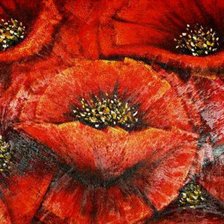 Схема вышивки «Подушка Королевские маки»