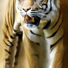 Схема вышивки «тигр»