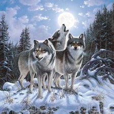 Схема вышивки «Серия "Волки"»