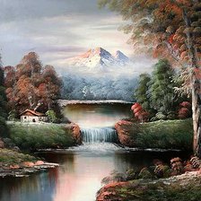 Схема вышивки «пейзаж»