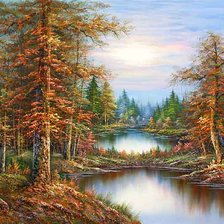 Схема вышивки «пейзаж»