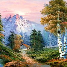 Схема вышивки «пейзаж»