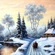 Схема вышивки «пейзаж»