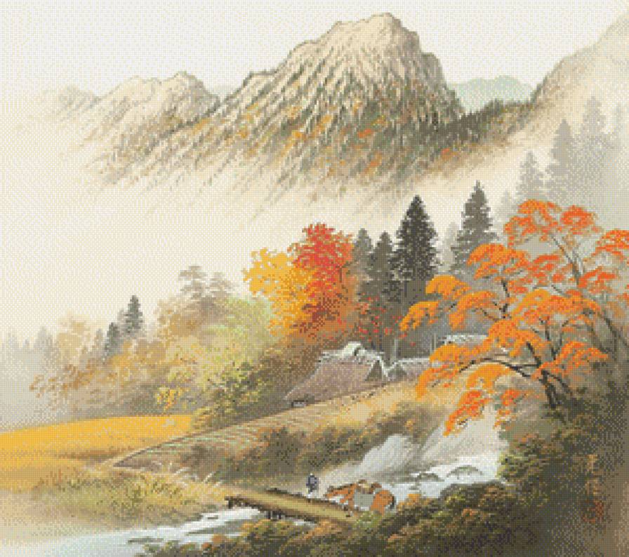 Осень - восточная живопись - предпросмотр