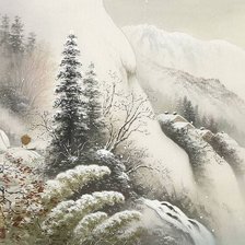 Схема вышивки «Зима в горах»