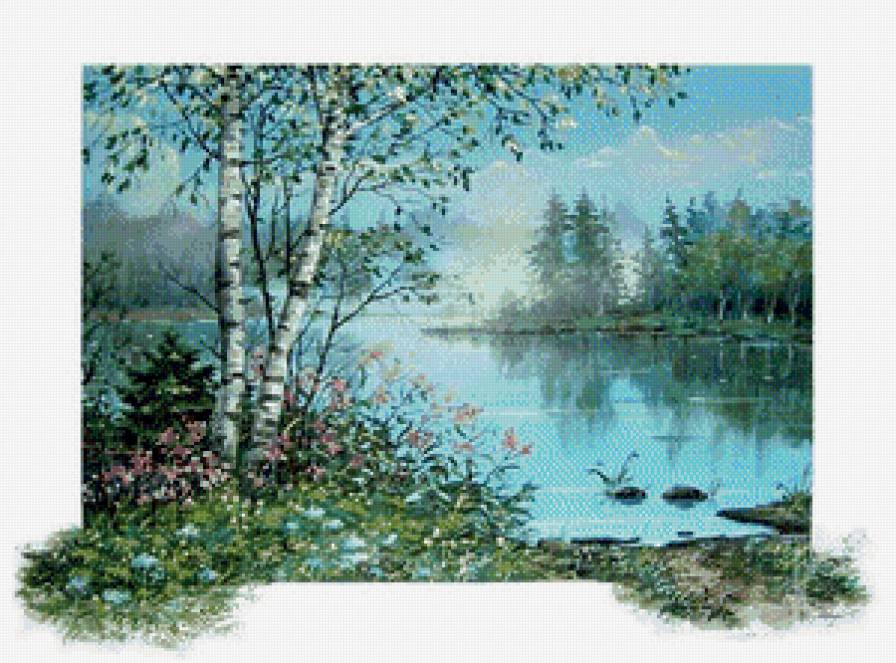 у озера - пейзаж - предпросмотр