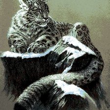 Схема вышивки «ирбис»