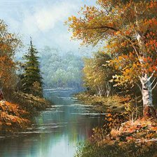 Схема вышивки «пейзаж»