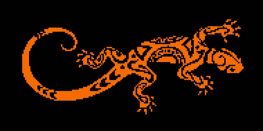 Оранжевая ящерка - ящерица - предпросмотр