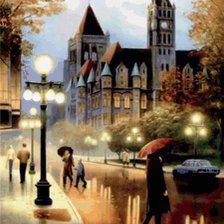 Схема вышивки «дождь в Лондоне»