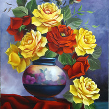 Схема вышивки «букет роз»