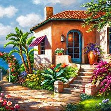 Схема вышивки «уютный домик»