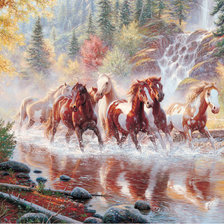 Схема вышивки «Серия "Кони"»