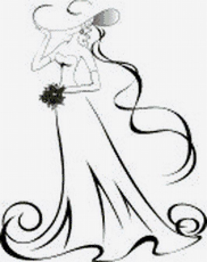 женский образ - черно белое, люди, девушка, женский образ, шляпка - предпросмотр