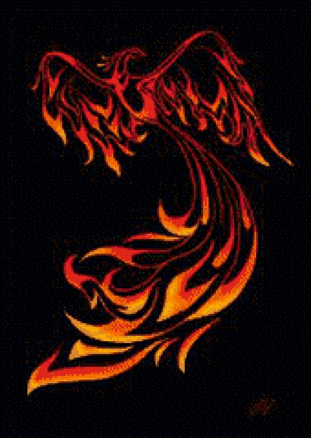 феникс - сказка, птица, фэнтези, красочно - предпросмотр