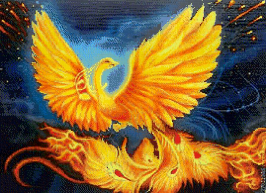 жар птица - птица, фэнтези, красочно, сказка - предпросмотр