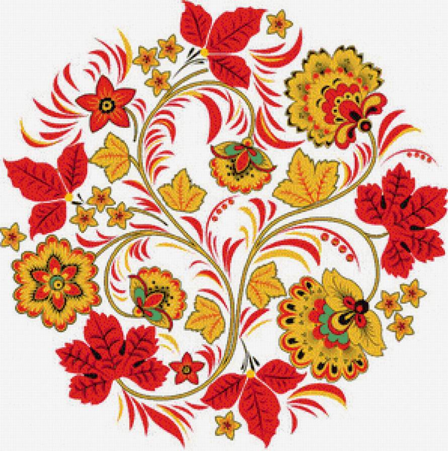 Хохлома - подушки, узоры, хохлома - предпросмотр