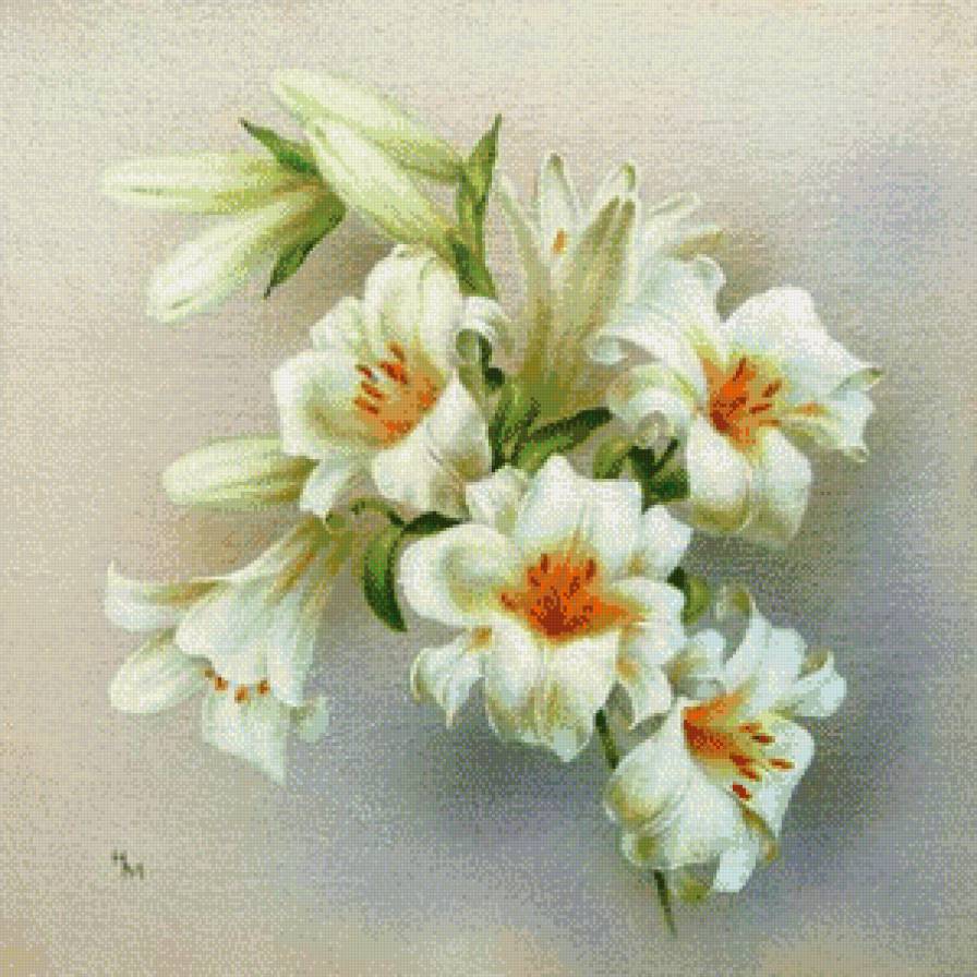 Цветы - букет, цветы, лилия, подушка - предпросмотр