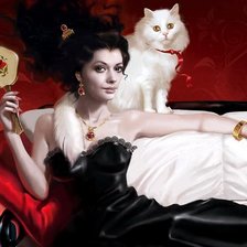 Схема вышивки «дамочка»