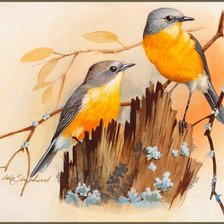 Схема вышивки «Серия "Птицы"»