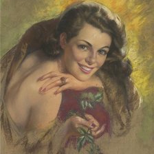 Схема вышивки «девушка»