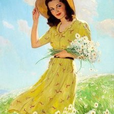 Схема вышивки «девушка»