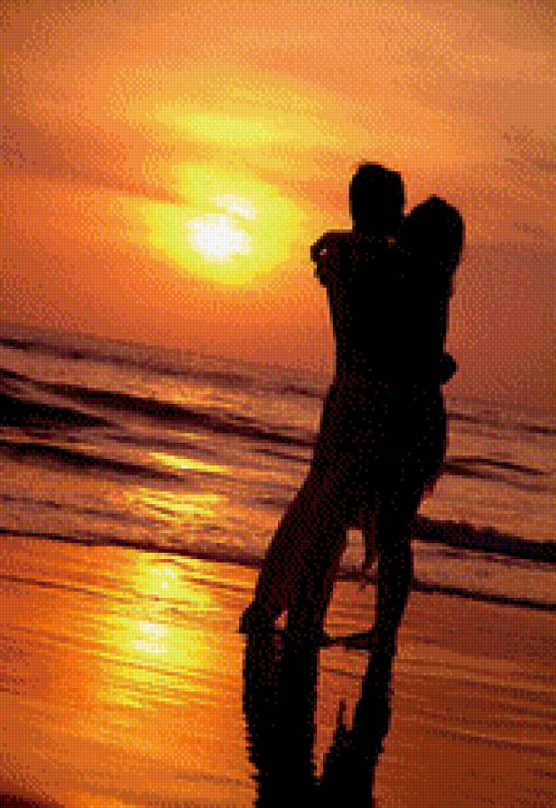 Романтика - романтика, двое, закат - предпросмотр