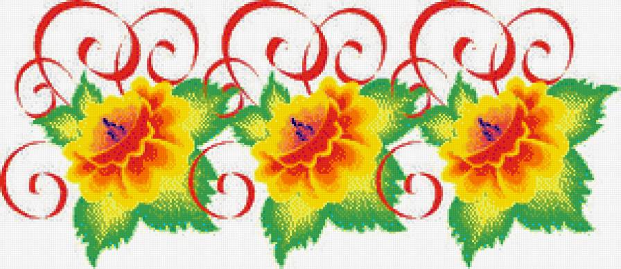 №478740 - бордюр, подушка, салфетка, узор, цветы, скатерть, орнамент - предпросмотр