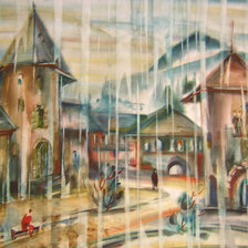 Схема вышивки «Дождливый день»