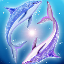 Схема вышивки «Дельфины»