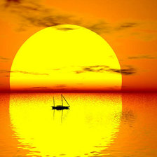 Схема вышивки «Закат в море»