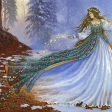 Схема вышивки «Танец зимы.»