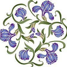 Орнамент. Ирисы.