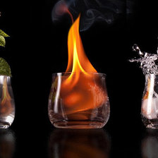 Схема вышивки «Стихии в бокалах.»