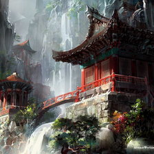 Схема вышивки «Водопад»