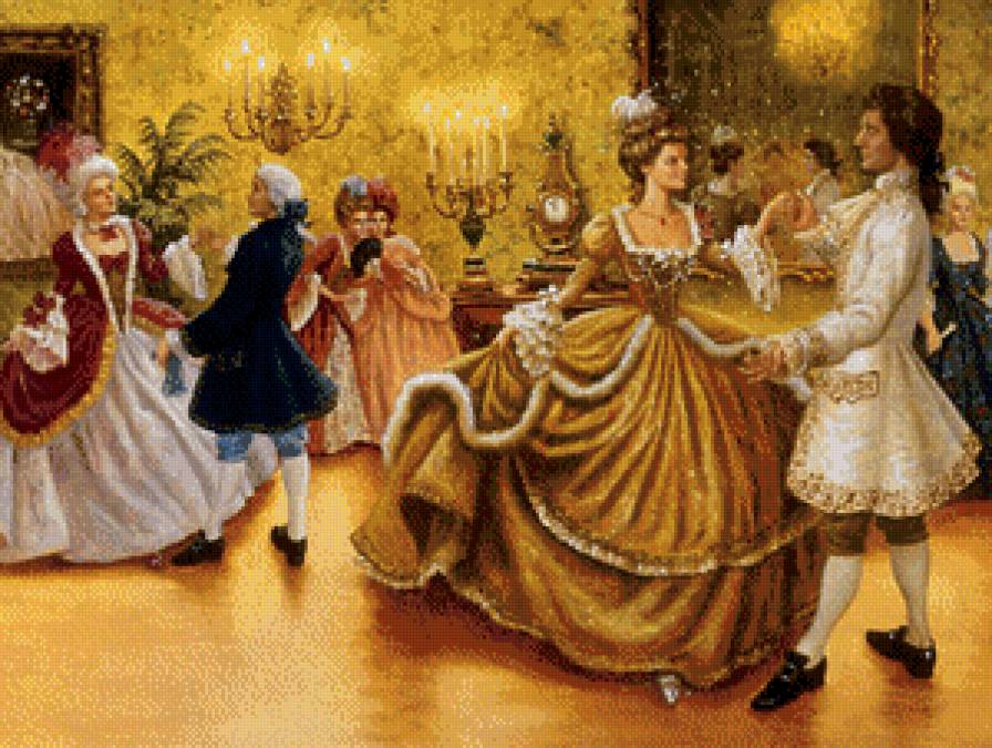 бал - танец, картина, люди, пара - предпросмотр