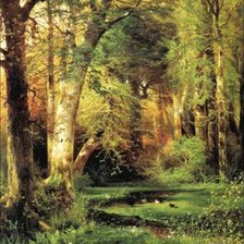 Схема вышивки «лес»