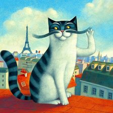 Схема вышивки «кот»