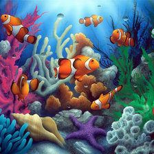 Схема вышивки «морские красоты»