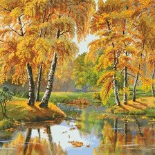 Схема вышивки «осень золотая»