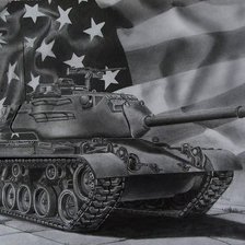 Схема вышивки «Танк»