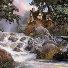 Схема вышивки «летний пейзаж»