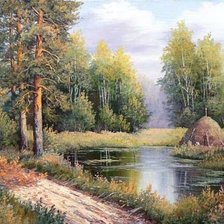 Схема вышивки «сосновый бор»