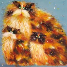 Схема вышивки «Кошки художник Kim Haskins»