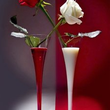 Схема вышивки «Красное и белое»