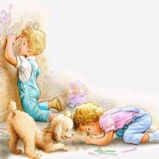 Схема вышивки «Юные худоники»