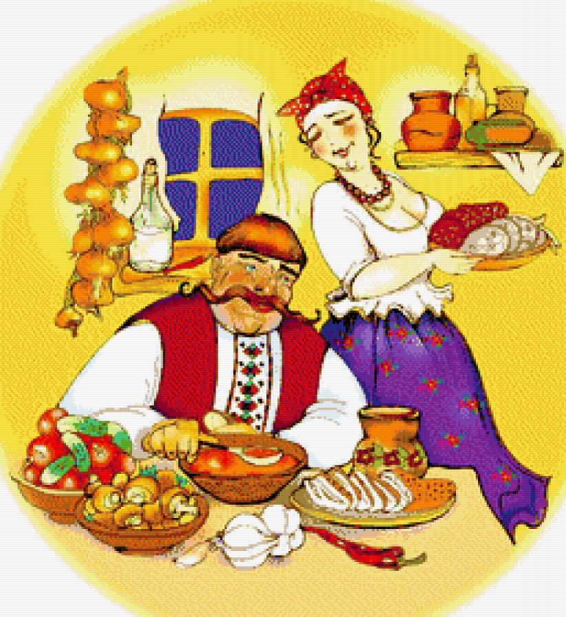 Для devaalexseeva - украина, натюрморт, вареники, украинский обед, юмор, женщина - предпросмотр