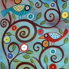 Схема вышивки «Птица»