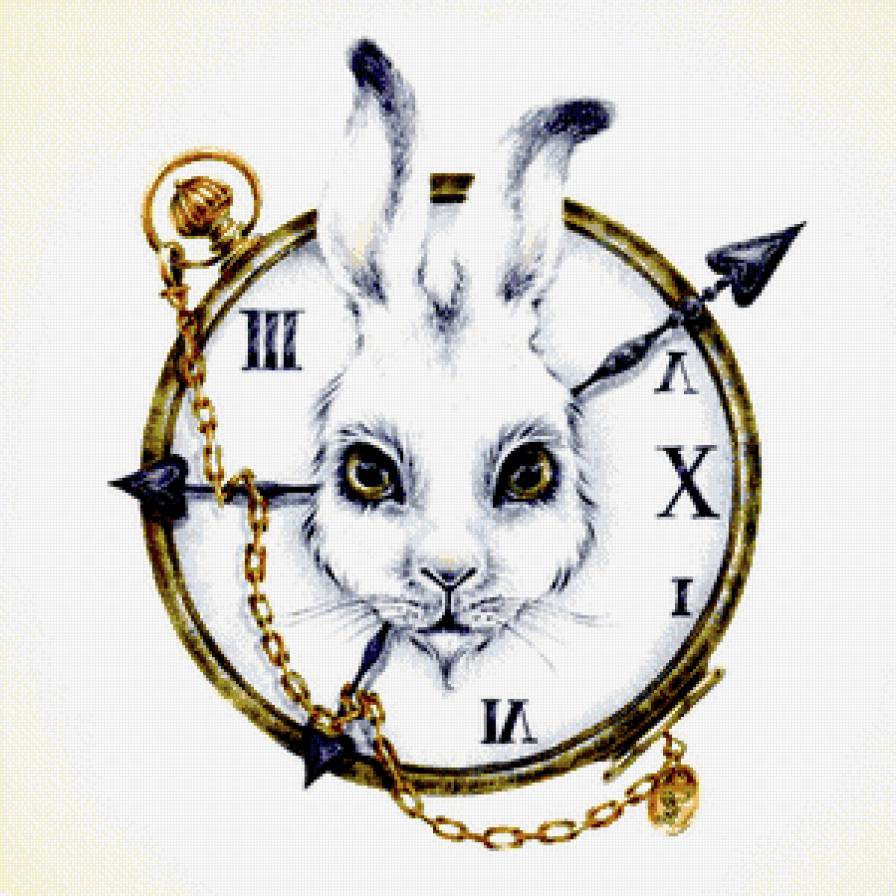 кролик из "Алисы" - часы, сказка, заяц - предпросмотр