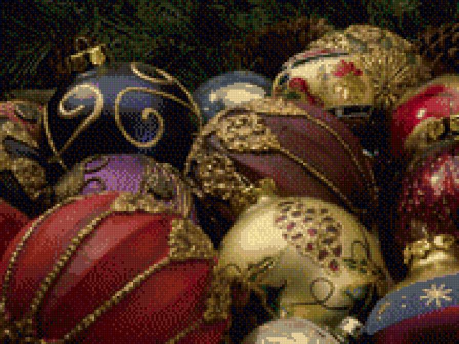 Новогодние шары - шары, новый год, новогоднее украшение - предпросмотр